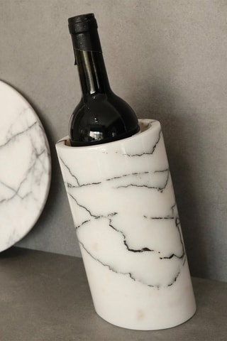 Porte-bouteille de vin en marbre de Sicile - 25 cm