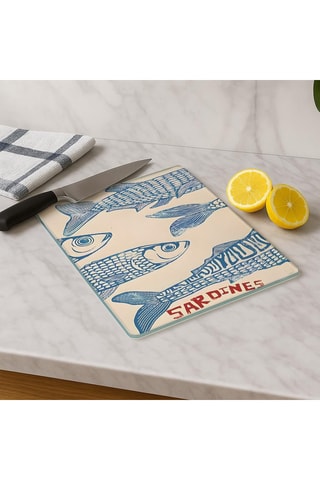 Planche à découper en verre trempé et silicone