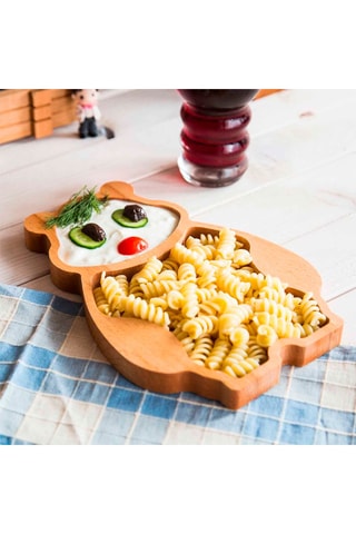 Plat apéritif en bois - 18 x 25,5 x 2 cm