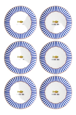 6 assiettes de service en céramique - 26 cm