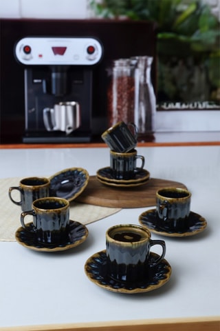 Serviço de café em grés - 6 pessoas