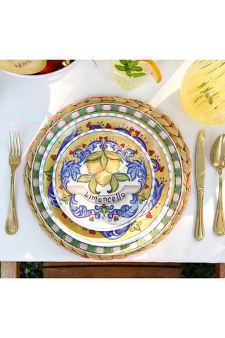 6 assiettes plates en céramique - 19 cm