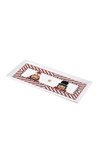 Assiette plate rectangle en céramique - 35 x 16 cm