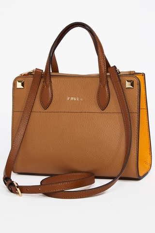 Kalfsleren Handtas Afrodite S - Camel