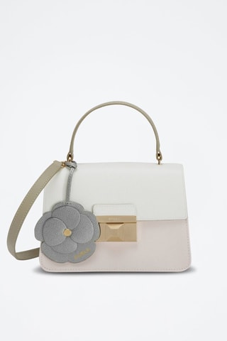 Leren Handtas Venere - Beige en Grijs