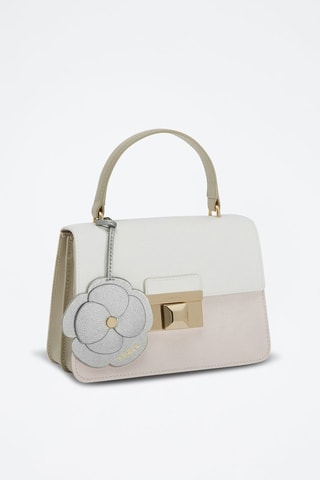 Leren Handtas Venere - Beige en Grijs