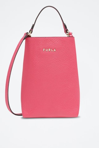 Kalfsleren Handtas Eos S Vertical - Roze