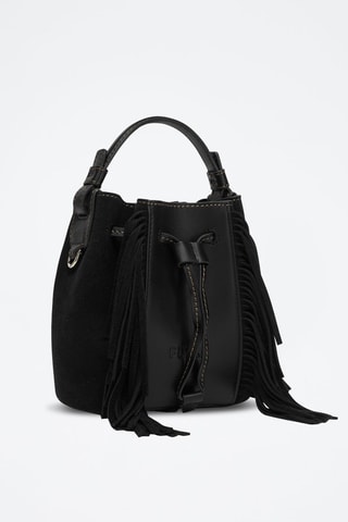 Leren Handtas Mini Miastrella - Zwart