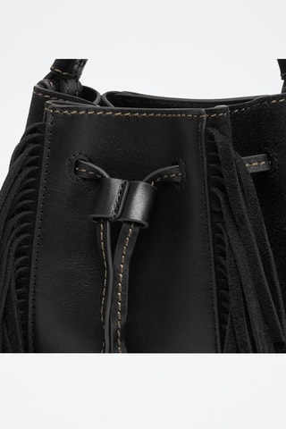 Leren Handtas Mini Miastrella - Zwart