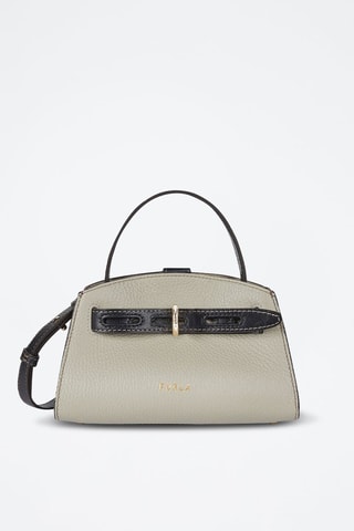 Leren Handtas Margherita Mini - Beige