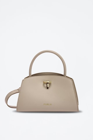 Kalfsleren Handtas Genesi - Taupe