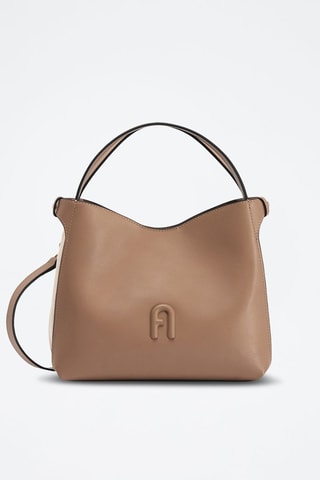 Kalfsleren Handtas Primula - Taupe