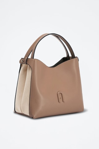 Kalfsleren Handtas Primula - Taupe