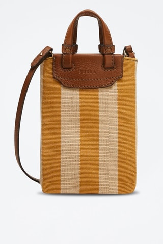 Leren Handtas Meraviglia Mini Mosterdgeel en Beige
