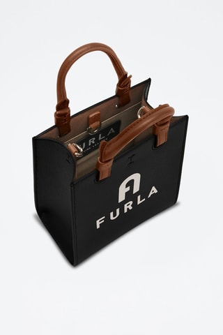 Leren Handtas Varsity Style Mini - Zwart