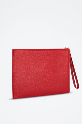 Kalfsleren Toilettas Mini Babylon - Rood