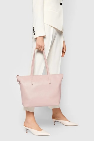 Leren Trendy Handtas Net - Roze