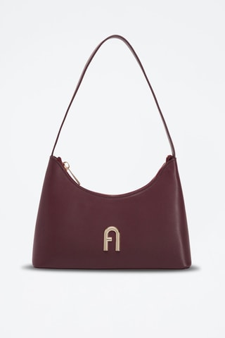 Kalfsleren Trendy Handtas Diamante - Bordeauxrood