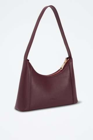 Kalfsleren Trendy Handtas Diamante - Bordeauxrood