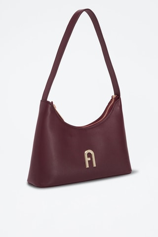 Kalfsleren Trendy Handtas Diamante - Bordeauxrood
