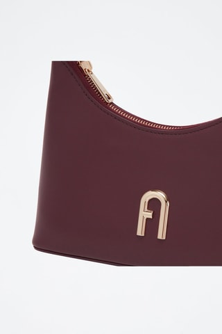 Kalfsleren Trendy Handtas Diamante - Bordeauxrood