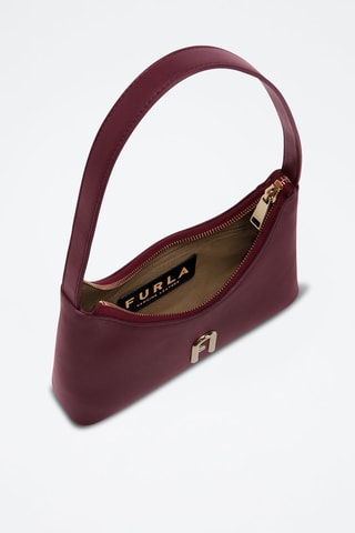 Kalfsleren Trendy Handtas Diamante - Bordeauxrood