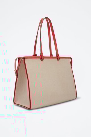 Trendy Handtas Archive Series - Taupe en Rood
