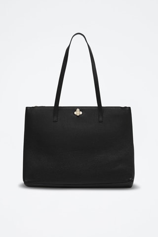 Kalfsleren Trendy Handtas L Danaé - Zwart