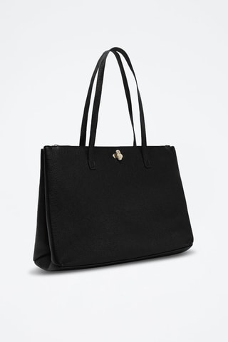 Kalfsleren Trendy Handtas L Danaé - Zwart