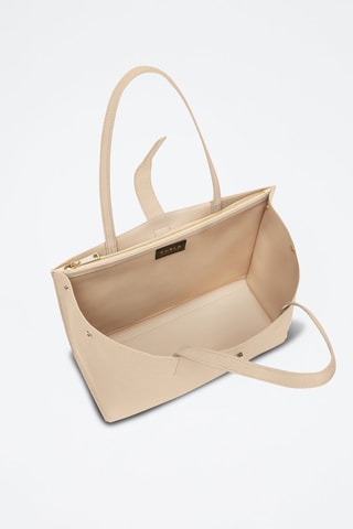 Kalfsleren Trendy Handtas Sofia L - Beige