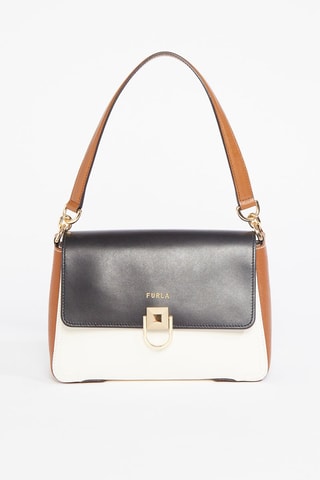Kalfsleren Trendy Handtas Circe - Zwart en Wit