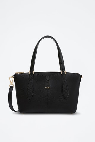 Kalfsleren Trendy Handtas Dafne - Zwart