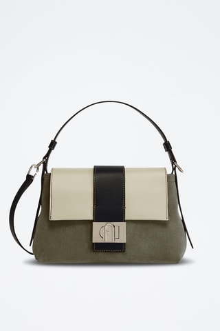 Leren Trendy Handtas Charlotte - Kaki