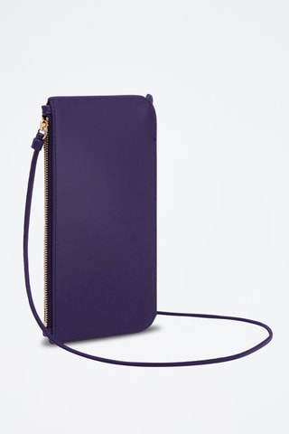 Nubuck en Kalfsleren Schoudertas Babylon Vertical - Paars