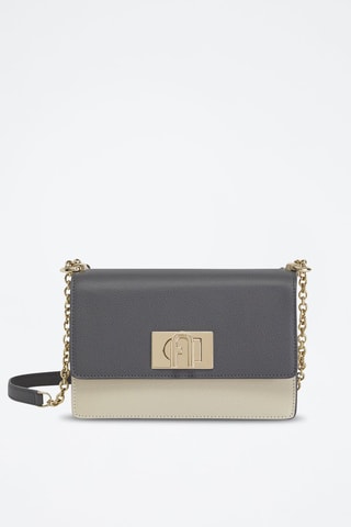 Leren Schoudertas 1927 Mini - Donkergrijs en Beige