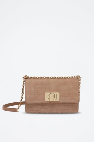 Nubuck Kalfsleren Schoudertas 1927 Mini - Beige