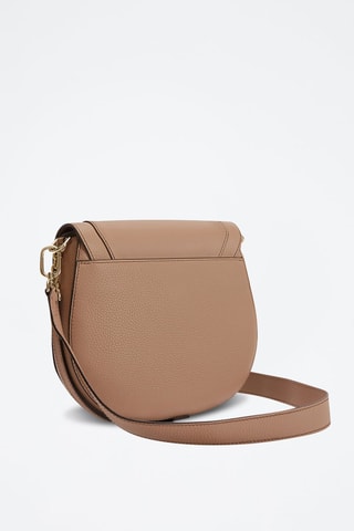 Sac bandoulière en cuir de veau Club 2 S - Beige
