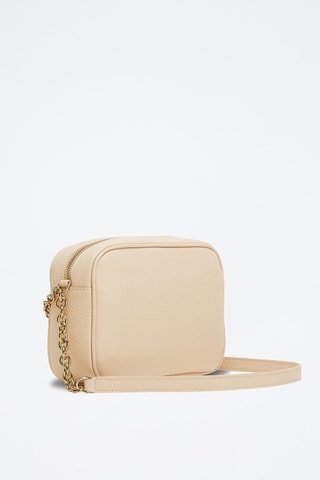 Kalfsleren Schoudertas Mini Aster - Beige