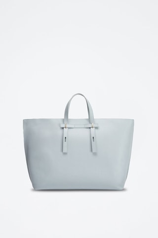 Leren Shopper Giove XL - Lichtblauw
