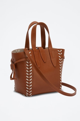Leren Handtas Furla Net Mini - Camel