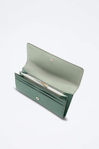 Leren Portefeuille Camlia - Zeegroen