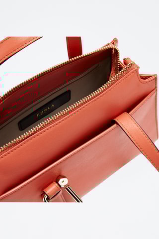 Leren Schoudertas Furla Nuvola - Koraalrood