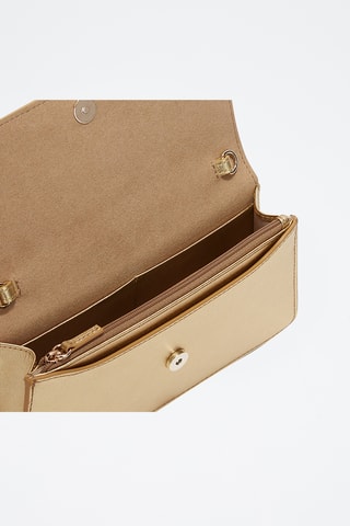 Leren Schoudertas Furla Diamante - goudkleurig