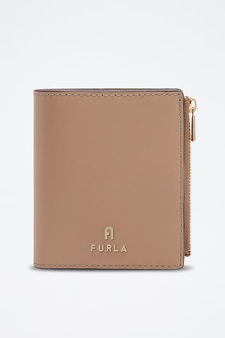 Leren Portefeuille Furla Camelia - Beige