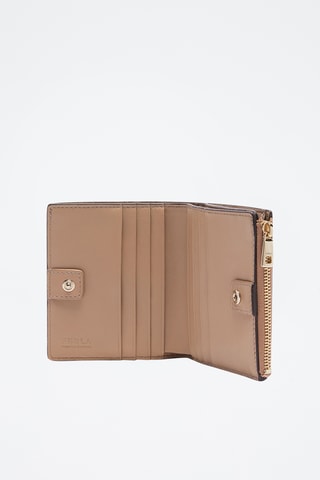 Leren Portefeuille Furla Camelia - Beige