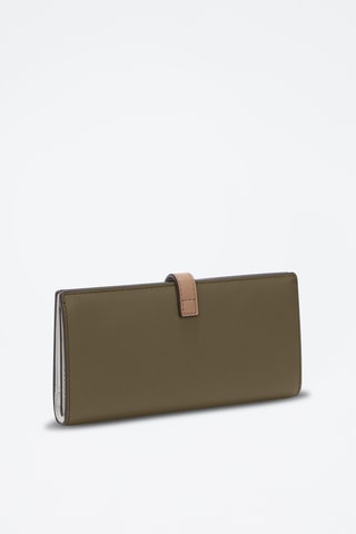 Leren Portefeuille Furla Flow - Kaki