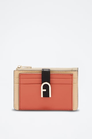 Leren Pasjeshouder Furla Flow - Oranje