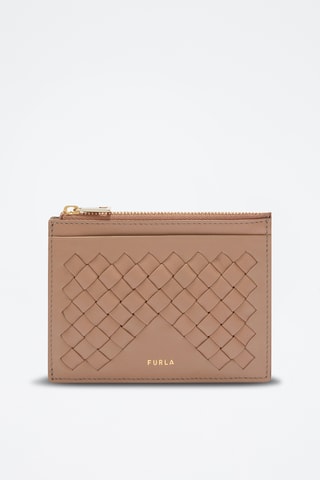 Lamsleren Pasjeshouder Furla Gerla - Beige