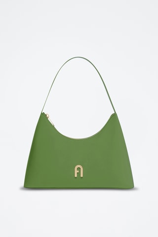 Leren Schouderhandtas Furla Diamante - Groen