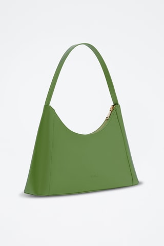Leren Schouderhandtas Furla Diamante - Groen